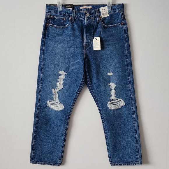 NWT Levi’s Wedgie Straight Ripped Women's Jeans - Picture 4 of 12